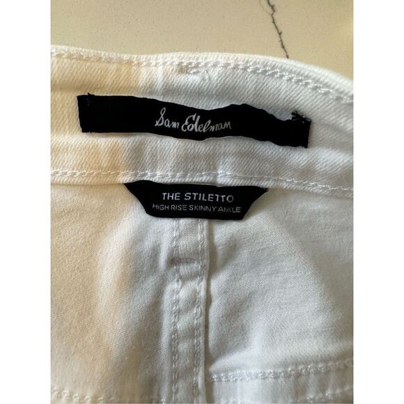 NWT Sam Edelman The Stiletto HighRise Skinny Ankle Jeans White Women’s Sz 16/33 - Picture 8 of 10